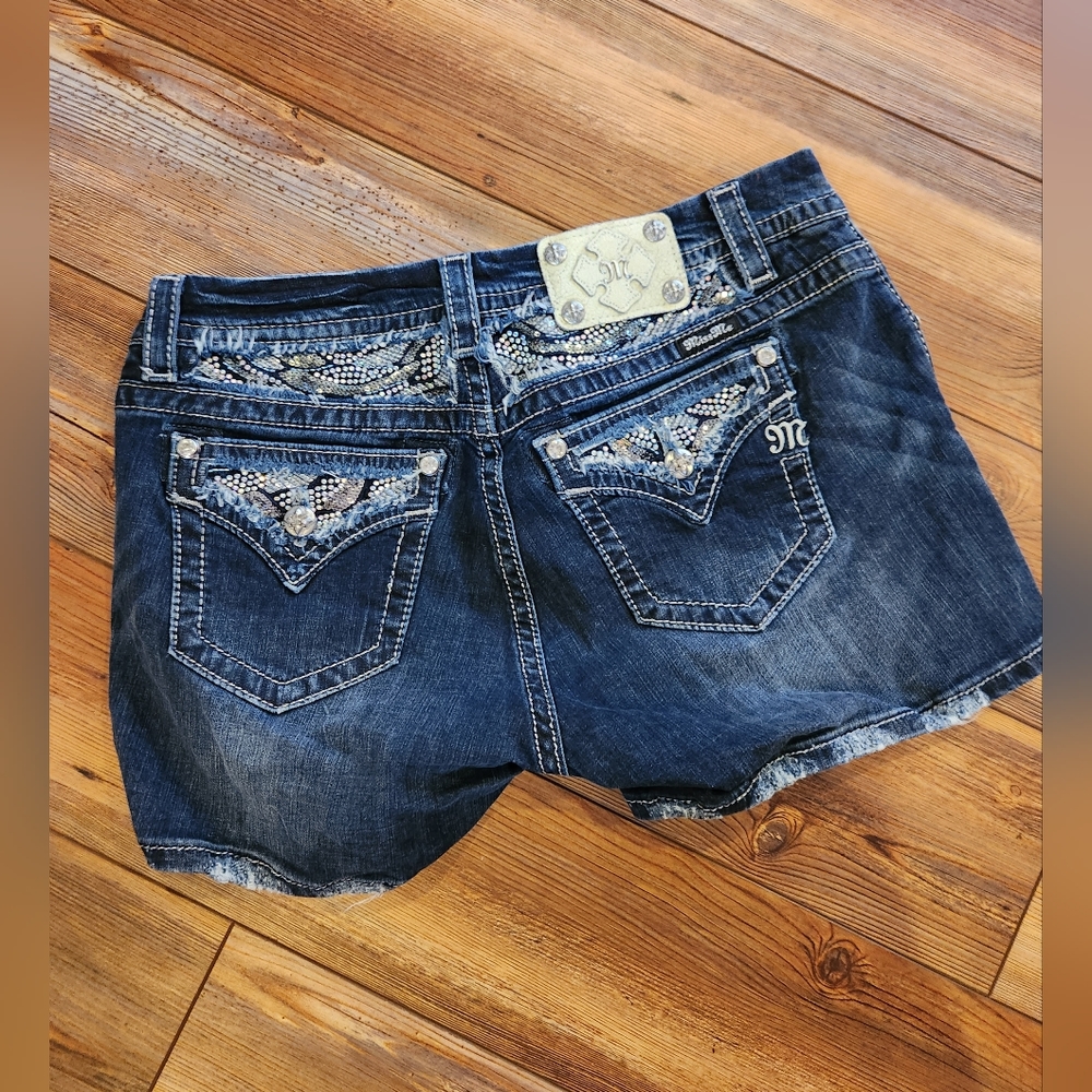 Miss Me sparkly mid-rise shorts